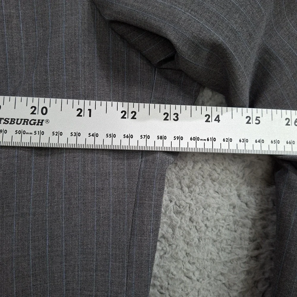 Brooks Bros Madison BrooksCool 46R Blazer Gray w/ Blue Stripe Full Canvas Jacket